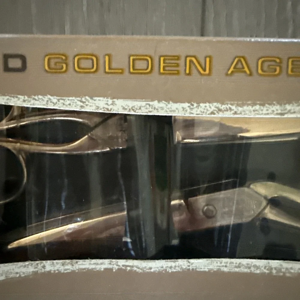 Vintage Sheffield Golden Age 2 Scissor Set England Original‎ Box Stainless Steel